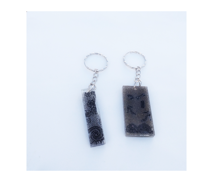 Fashionable 2 Medal Keychain - Black 1 in OMAN