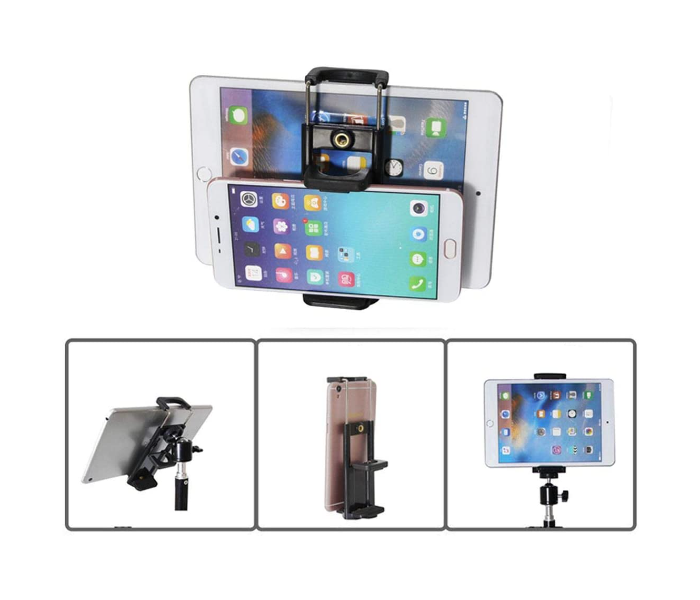 Promage Universal 2 In 1 Tripod Stand Mobile Holder Bracket- Black 3 in UAE