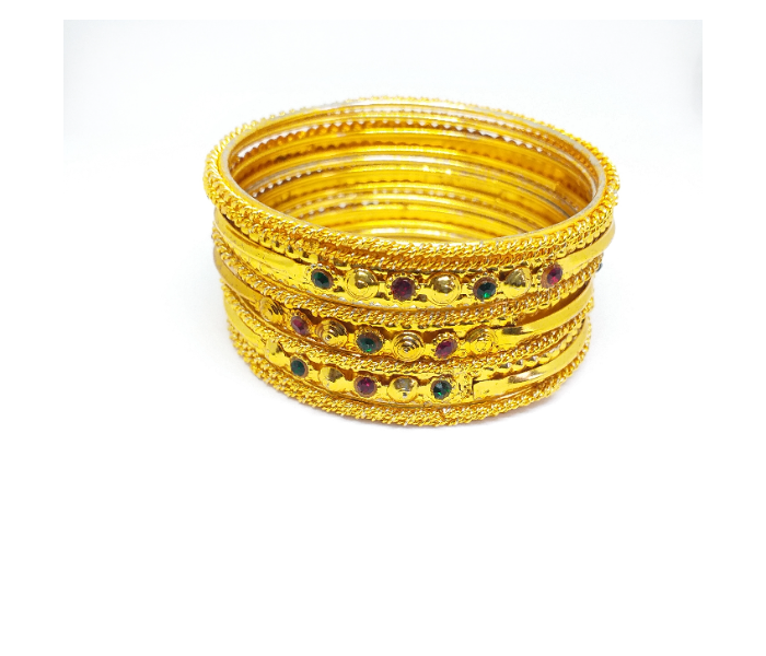 Gold Plated Set Bangles For Women - Golden 2 in OMAN