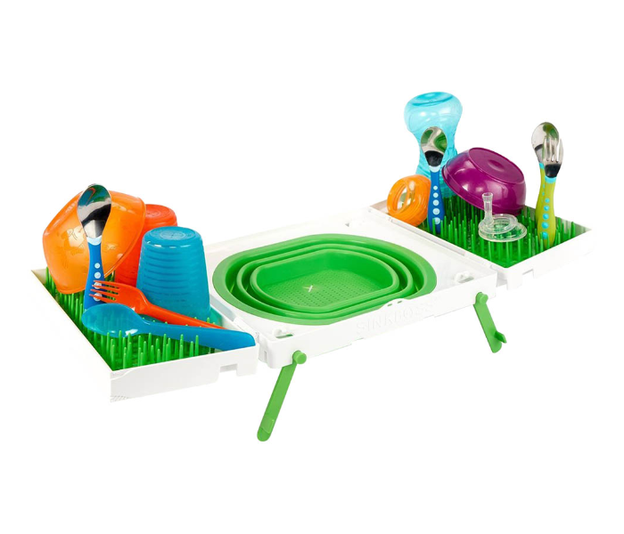 SinkBoss Portable Sink and Drying Rack - White and Green 3 in UAE
