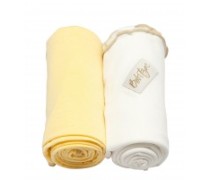 Bebitza Pack of 2 Antibacterial Baby Wraps - Yellow 1 in UAE