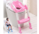 Baby adjustable Toddler Potty Training Toilet Seat With Ladder For Toddler - Pink 1 in UAE