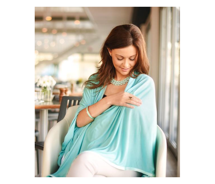 Bebitza Breastfeeding Blanket - Tiffany Blue 2 in UAE