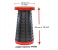 Twist n Sit Retractable Folding Telescoping Stool Sturdy - Red and Black 2 in UAE