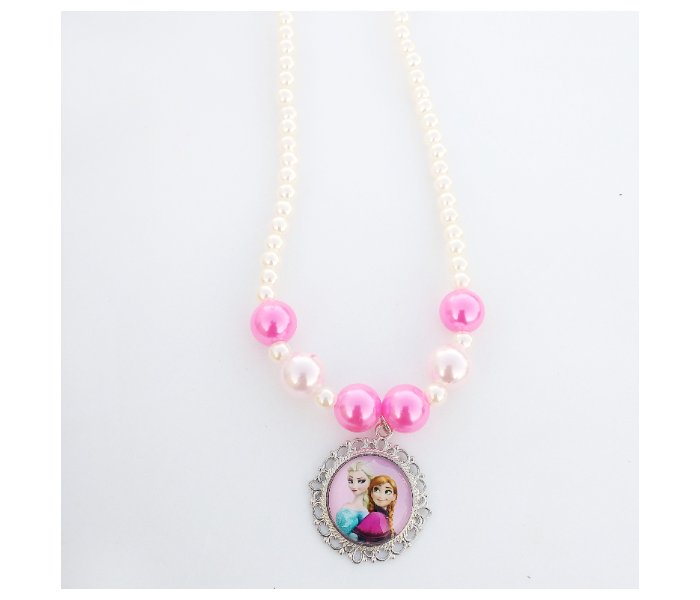 Fashion Cute Frozen Necklace With Round Pendant For Women - Pink 1 in OMAN