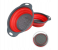 Set of 2 Silicone Collapsible Strainers - Grey and Red 1 in UAE