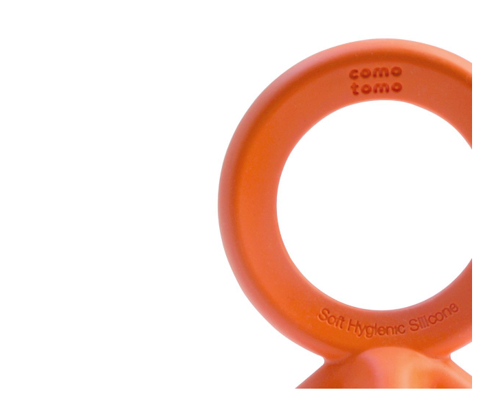 Comotomo Silicone Baby Teether - Orange 2 in UAE