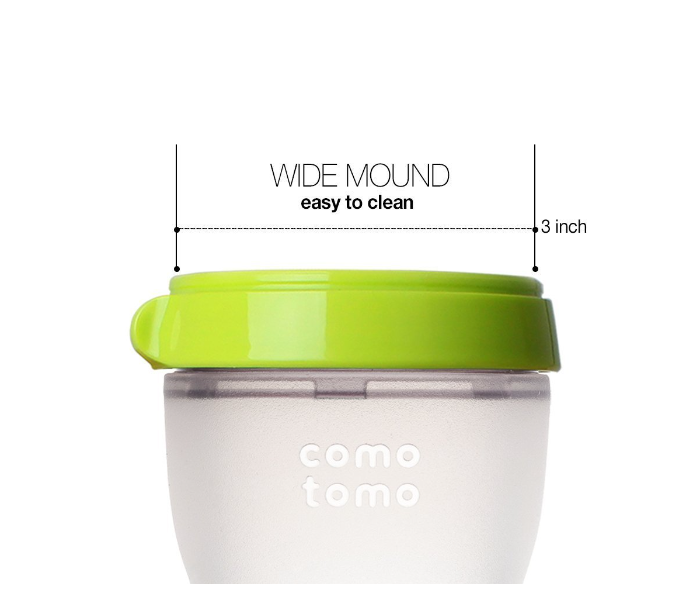 Comotomo 236 ml Natural Feel Baby Bottle - Green 6 in UAE