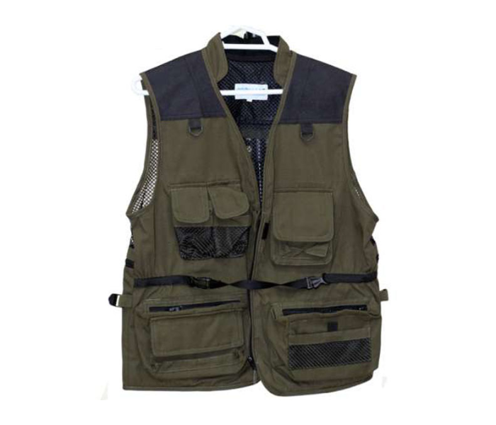 Promage Multi Pocket Sleeveless Photography Outdoor Director Camera Jacket XL - Green 1 in UAE