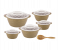 UTC Brook 10 Pieces Microwave Set and Serving Spoon - Cream 1 in KSA