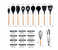 Silicone Spatula 11 Piece Kitchen Utensils Set - Black and Beige 2 in OMAN