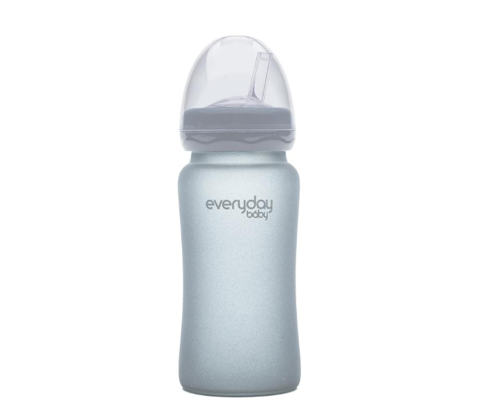 Everyday Baby 240ml Glass Straw Bottles - Grey 1 in UAE