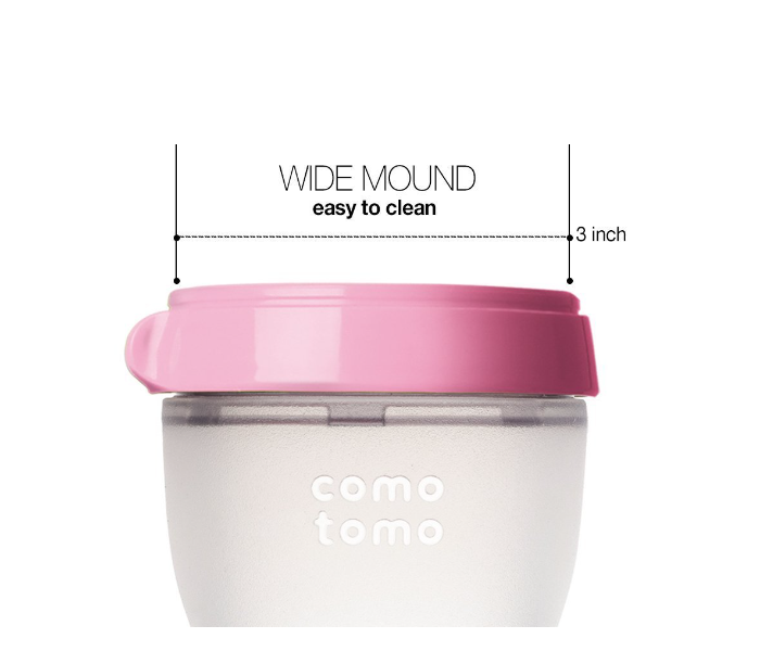 Comotomo 150 ml Natural Feel Baby Bottle - Pink 6 in UAE
