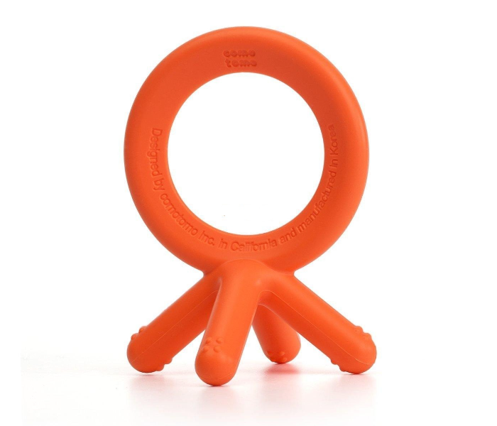 Comotomo Silicone Baby Teether - Orange 1 in UAE