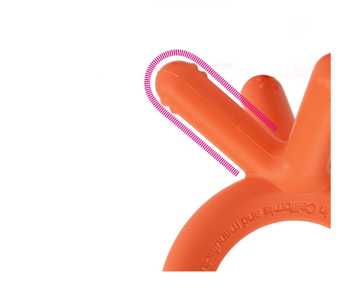 Comotomo Silicone Baby Teether - Orange 3 in UAE