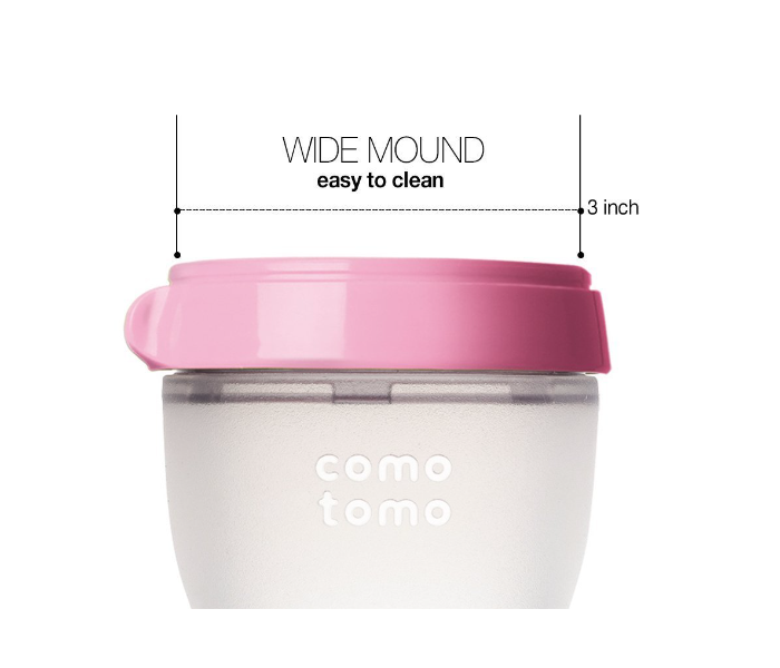 Comotomo 236 ml Pack of 2 Natural Feel Baby Bottle - Pink 4 in UAE