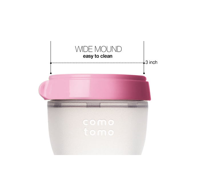 Comotomo 236 ml Natural Feel Baby Bottle - Pink 6 in UAE