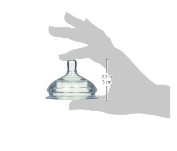 Comotomo Pack of 2 Slow Flow Natural Teat Silicone Nipples 5 in UAE