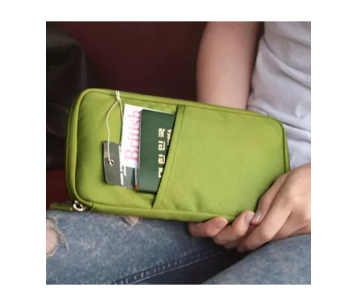 PU Leather Travel Passport ID Card Holder Smart Wallet - Green 1 in OMAN