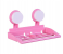 Double Suction Cups Soap Box Towel Holder - Pink 1 in KSA