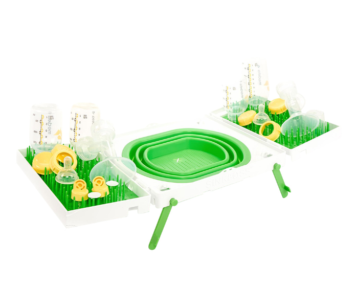 SinkBoss Portable Sink and Drying Rack - White and Green 2 in UAE