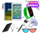 C idea CM422 7 inch Dual Sim 3GB RAM 16GB ROM Android 4G LTE Tablet with Combo of Power Bank-Airpod-Finger Holder-Touch Pen-OTG Connector-3D Spectacle and LED Watch - Yellow and Purple 1 in UAE