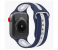 Promate HIPSTER-38SM 38mm Silicone Watch Strap for Apple Watch Series - Blue and White 2 in UAE