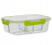 Royalford RF9218 4 Compartment Food Container - 1520 ml, Clear & Green 5 in UAE