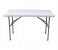 Fold in Half Banquet Portable Rectangle Folding Table with Handle - White and Grey 1 in UAE