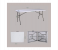 Fold in Half Banquet Portable Rectangle Folding Table with Handle - White and Grey 6 in OMAN