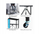 4 Tier Folding Storage Shelf Metal Rack with Rolling Wheel - Black 2 in UAE