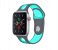 Promate HIPSTER-42ML 42mm Silicone Watch Strap for Apple Watch Series - Grey and Turquoise 3 in UAE