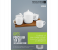 Royalford RF9240 6 Pieces Porcelain Tea Set with Wooden Stand - 5inches, White & Beige 6 in UAE