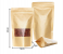 Rosymoment SBB-3084 12 Pieces Zip Lock Reusable Kraft Stand Up Food Pouches - Brown 2 in UAE