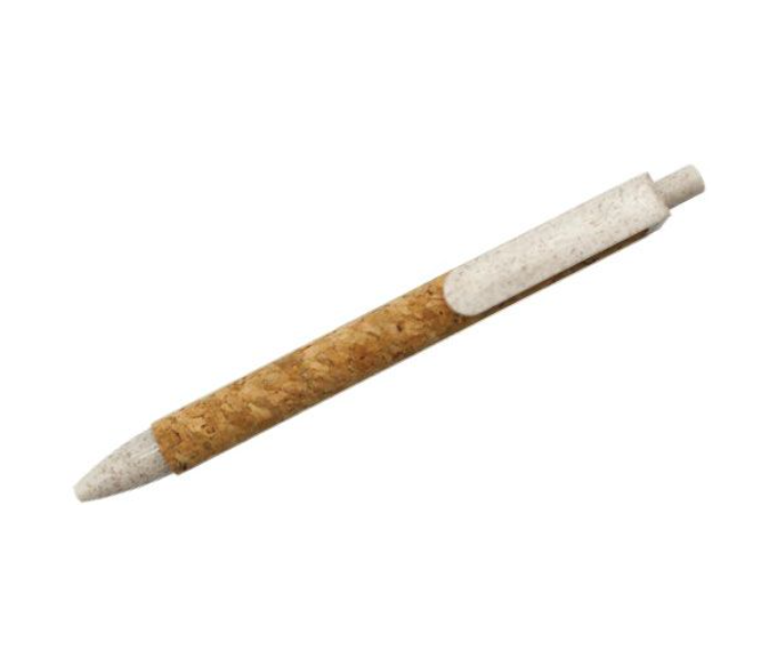 SS Eco Friendly Wheat Straw And Cork Pen - White 1 in UAE