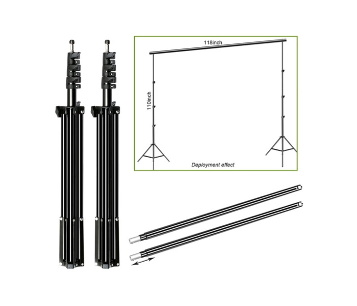 GVM P80S LED 4 Light Kit with Umbrellas Softboxes and Backdrops 5 in UAE