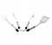 Royalford RF9386 3 Piece Stainless Steel Barbeque Set - Silver 6 in UAE