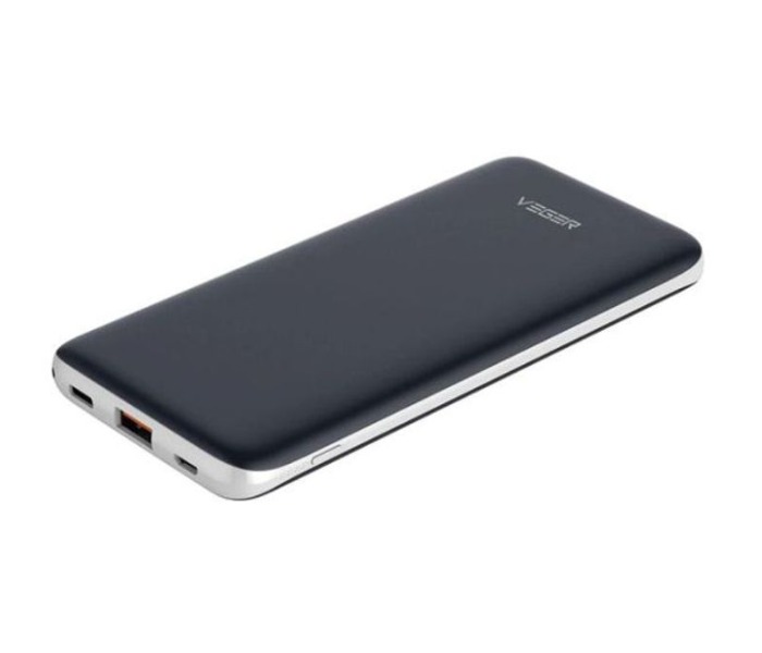 25000mAh Dual Port USB Power Bank - Black and Silver 2 in KSA