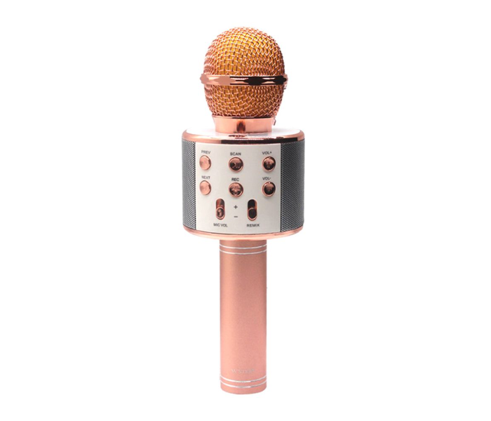 Bluetooth Wireless Karaoke Microphone - Rose Gold 1 in KSA