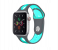 Promate HIPSTER-38ML 38mm Silicone Watch Strap for Apple Watch Series - Grey and Turquoise 2 in UAE