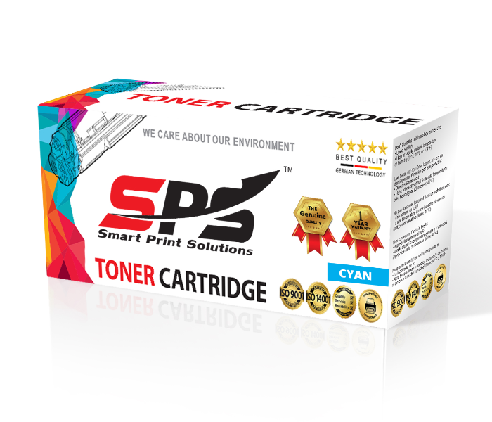 SPS Compatible Toner Cartridges Q6001A 124A CRG707 for HP Color LaserJet - Cyan 1 in UAE