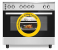 Clikon CK301 304 Stainless Steel Table Double Door Glass 90x60 Degree Free Standing Cooking Range with 5 Burners 3 in UAE