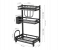 3 Tier Stainless Steel Kitchen Rack organizer (JA163) - Black 5 in KSA