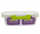 Royalford RF9218 4 Compartment Food Container - 1520 ml, Clear & Green 4 in UAE
