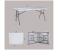 Fold in Half Banquet Portable Rectangle Folding Table with Handle - White and Grey 6 in UAE