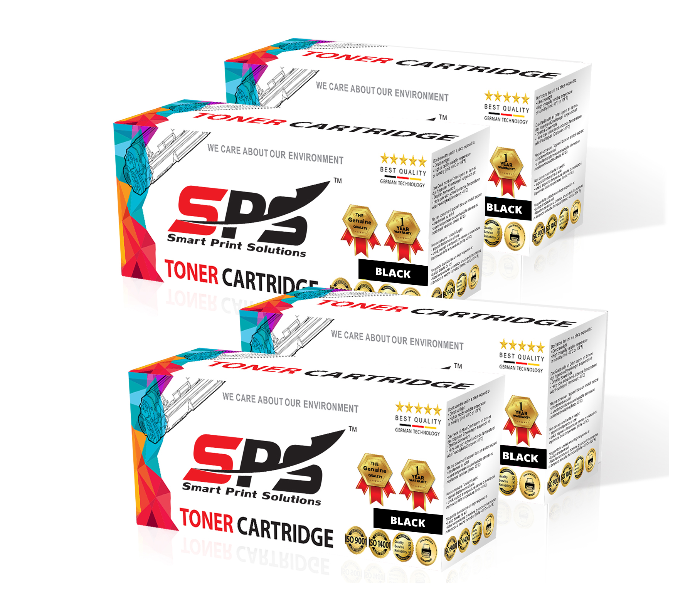 SPS Laser Toner Cartridge Set of 4 Pack Q2613U 15A 24A for HP LaserJet Printer - Black 1 in UAE