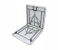 Fold in Half Banquet Portable Rectangle Folding Table with Handle - White and Grey 3 in UAE