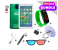 C idea CM498 7 inch Dual Sim 3GB RAM 32GB ROM Android 4G LTE Tablet with Combo of Power Bank-Airpod-Finger Holder-Touch Pen-OTG Connector-3D Spectacles and LED Watch - Green and Black 1 in UAE