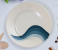 Royalford RF8022 10-inch Melamine Ware Super Rays Deep Plate - Ivory & Blue 1 in UAE