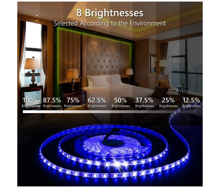 TY105 LED Strip Light 49.2ft 15Meter SMD 5050 Bluetooth Controller Sync to Music RGB Light 2 in OMAN
